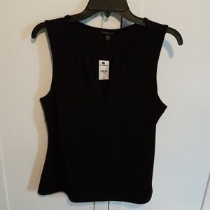 Black sleeveless top